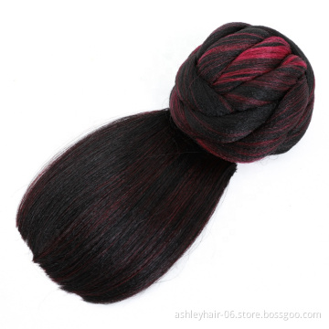 High Temperature Fiber Synthetic Chignon Elastic Bun Hair Extension Bang